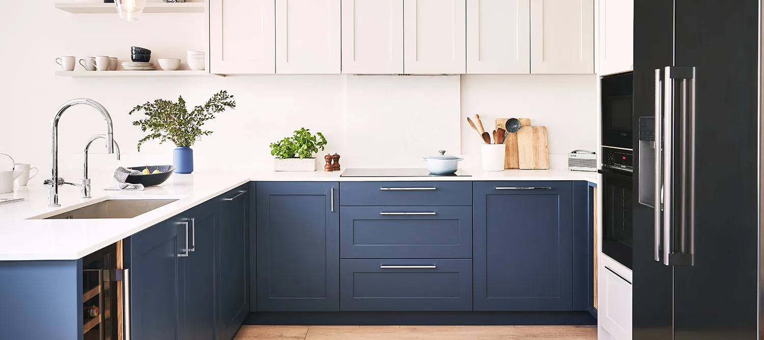 blue kitchen
