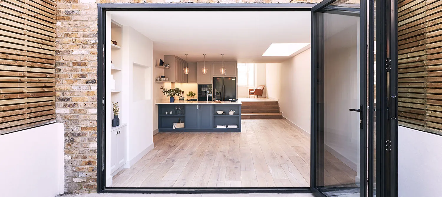 blue kitchen